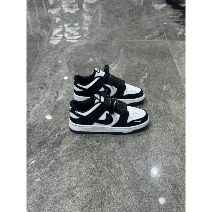 Nıke Dunk Siyah Beyaz Deri Tozu Spor Ayakkabı