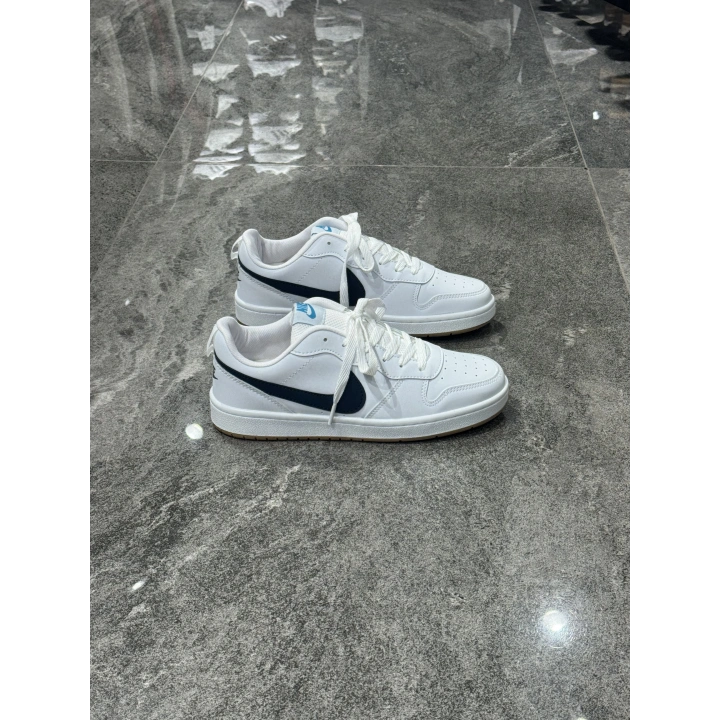 Nıke Court Borough Low 2 Beyaz Petrol Mavi Spor Ayakkabı