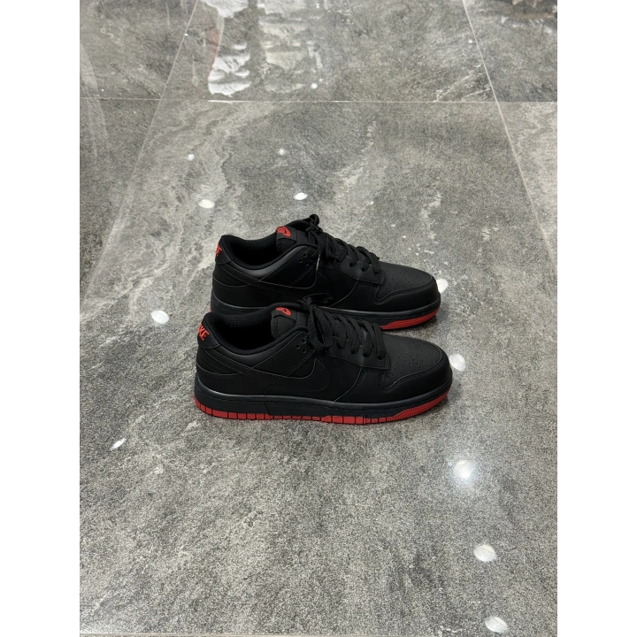 Nıke Dunk Full Siyah Kırmzı Taban Deri Spor Ayakkabı