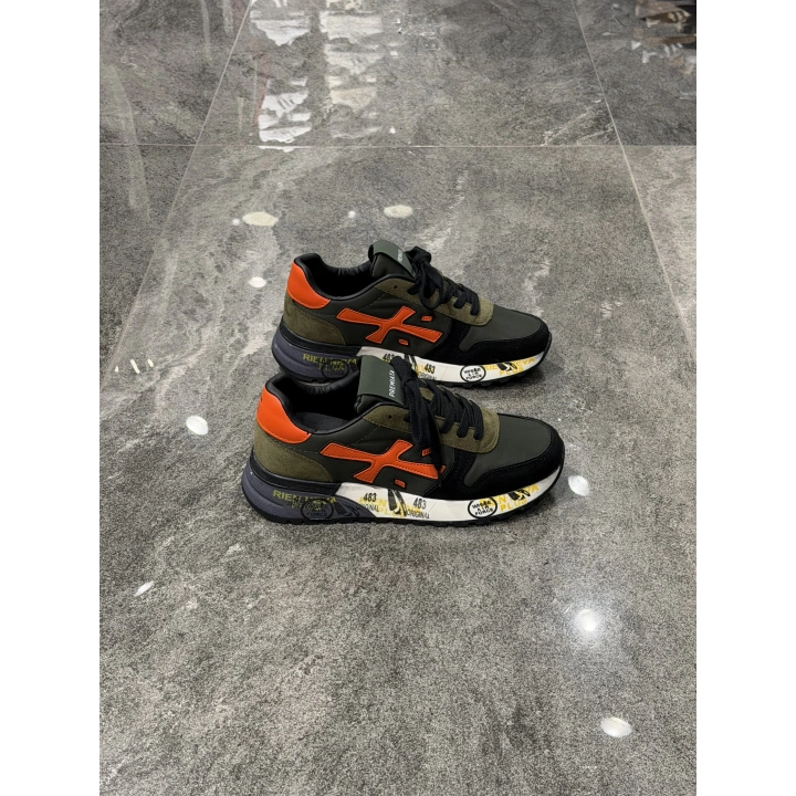 Premiata Lander Yeşil Turucu X Logolu Sneaker