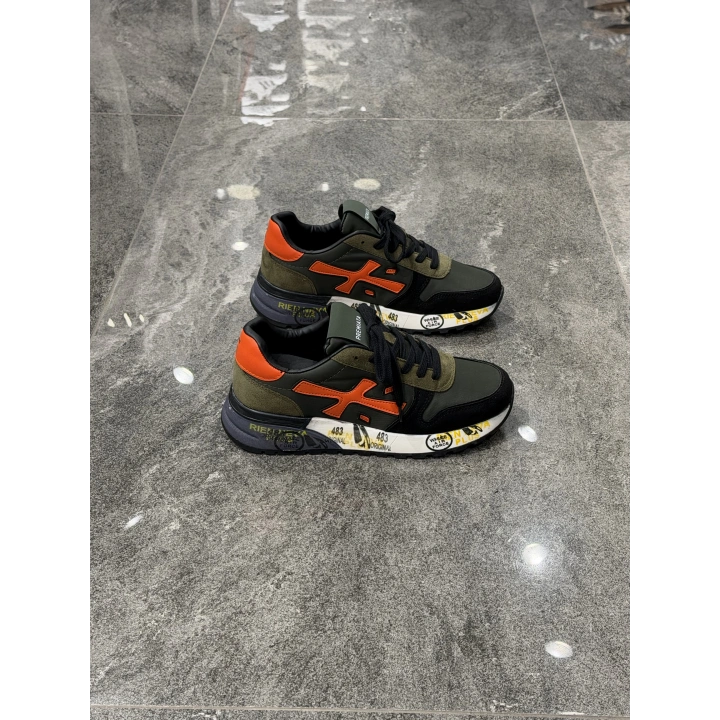 Premiata Lander Yeşil Turucu X Logolu Sneaker