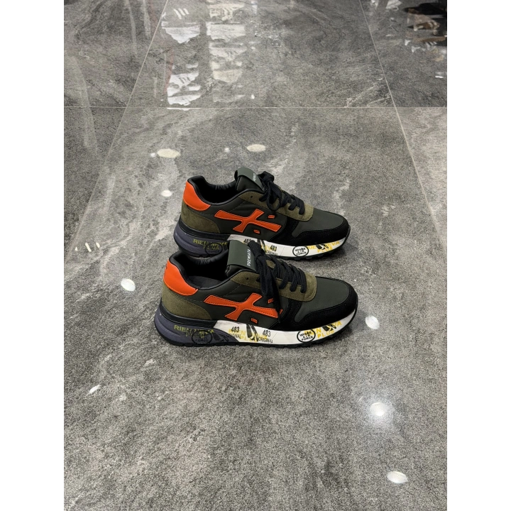 Premiata Lander Yeşil Turucu X Logolu Sneaker