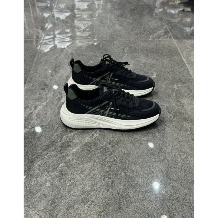 Marco Asohye Siyah Yeşil Detaylı Spor Ayakkabı