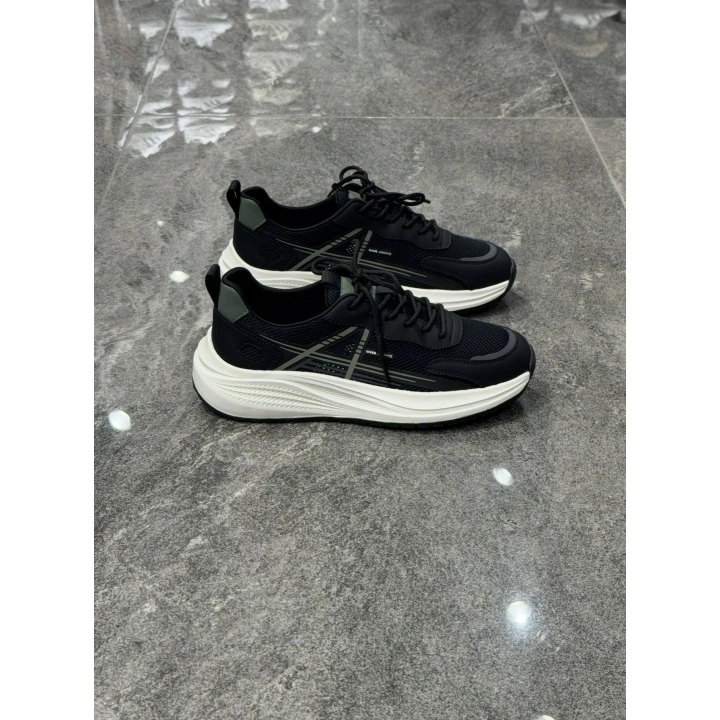 Marco Asohye Siyah Yeşil Detaylı Spor Ayakkabı