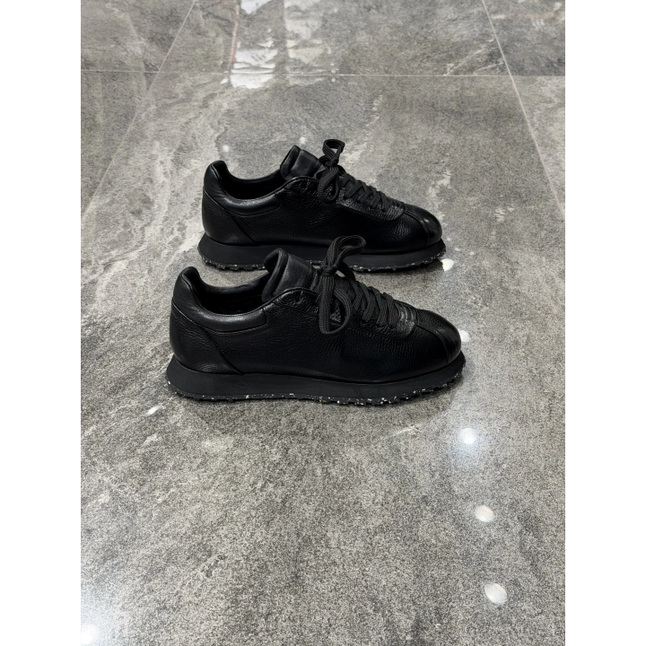 Marco Siyah Deri Cortez Spor Ayakkabı