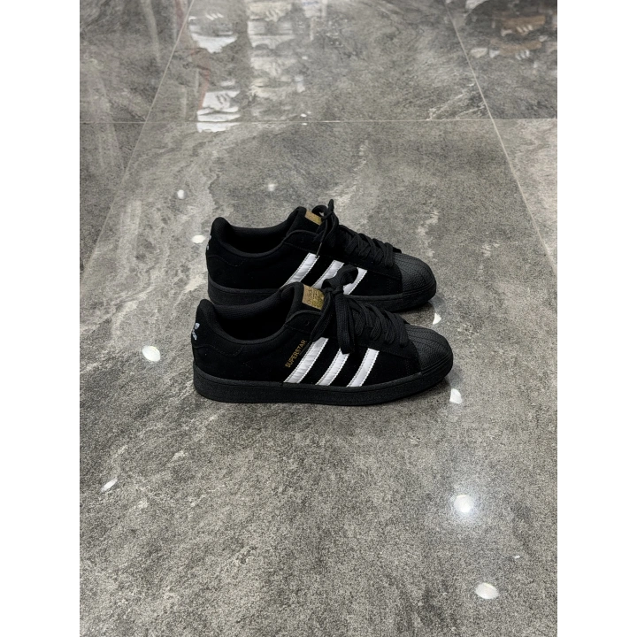 Adidas Süperstar Siyah Beyaz Süet Spor Ayakkabı