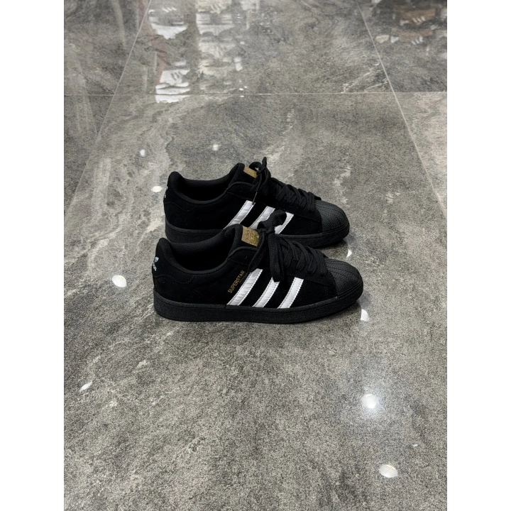 Adidas Süperstar Siyah Beyaz Süet Spor Ayakkabı
