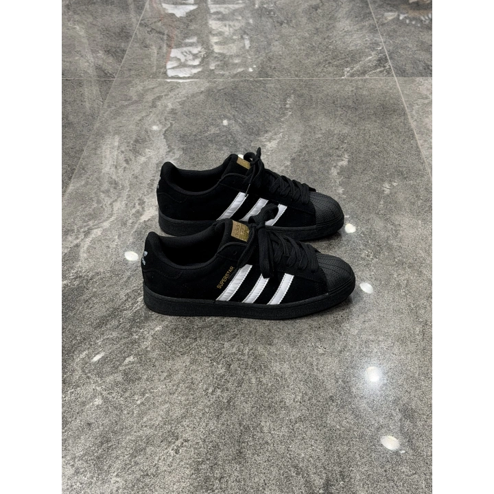 Adidas Süperstar Siyah Beyaz Süet Spor Ayakkabı