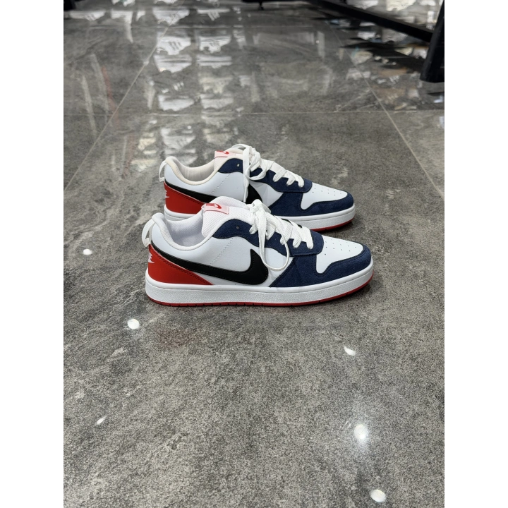 Nıke Court Borough Low 2 Beyaz Laci Kırmızı Spor Ayakkabı
