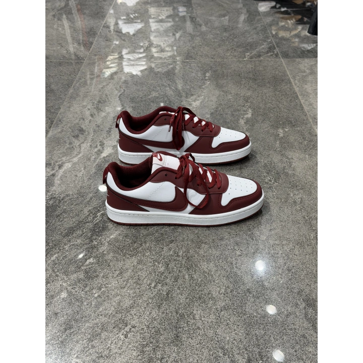 Nıke Court Borough Low 2 Bordo Beyaz Spor Ayakkabı