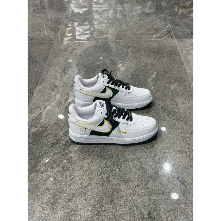 Nıke Air Force 1 Low Beyaz Yeşil Sarı Detaylı Spor Ayakkabı