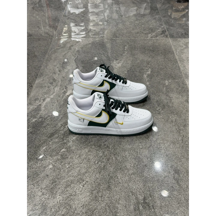 Nıke Air Force 1 Low Beyaz Yeşil Sarı Detaylı Spor Ayakkabı