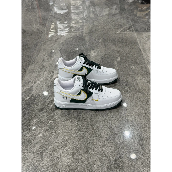 Nıke Air Force 1 Low Beyaz Yeşil Sarı Detaylı Spor Ayakkabı