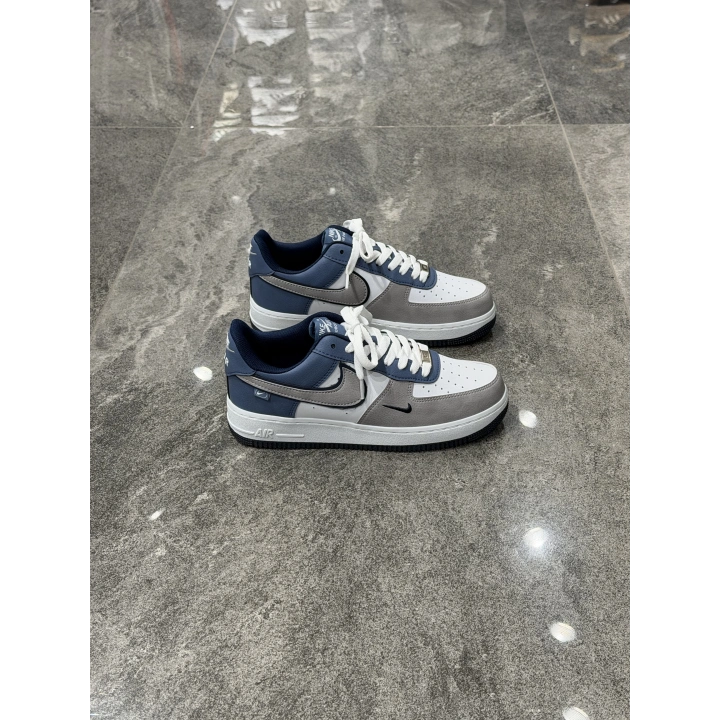 Nıke Air Force 1 Low Gri Laci Beyaz Detaylı Spor Ayakkabı