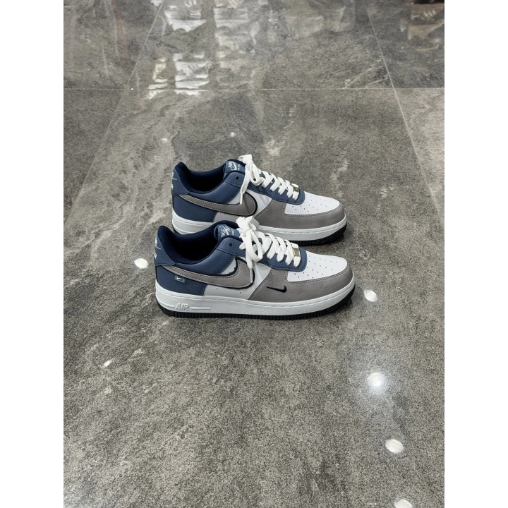 Nıke Air Force 1 Low Gri Laci Beyaz Detaylı Spor Ayakkabı