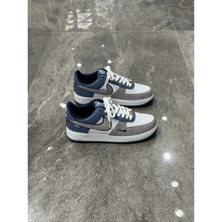 Nıke Air Force 1 Low Gri Laci Beyaz Detaylı Spor Ayakkabı