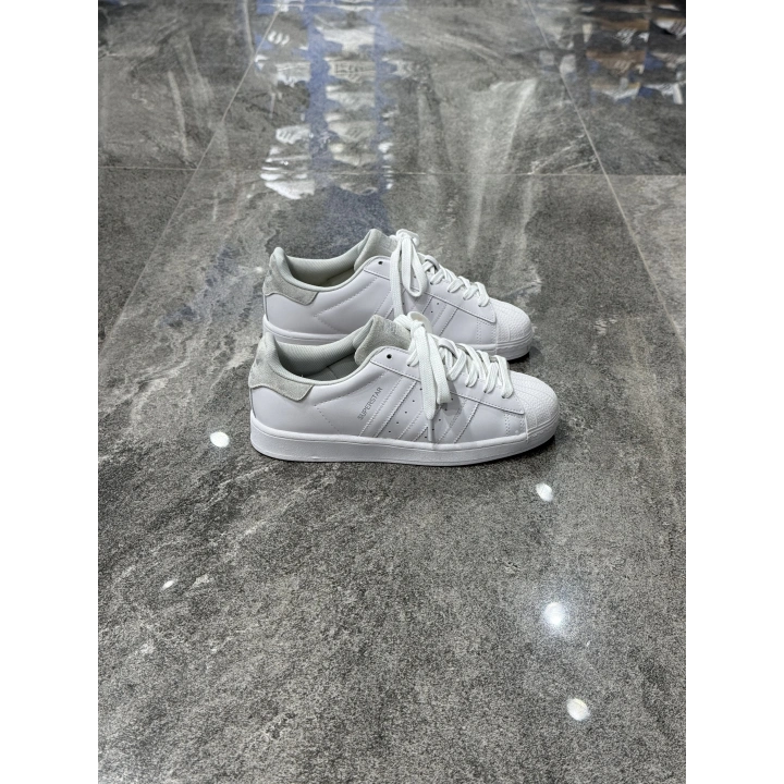 Adidas Süperstar Beyaz Açık Gri Topuk Detaylı Spor Ayakkabı