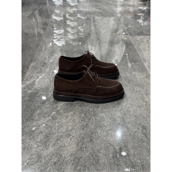 Kahve Süet Lug Sole Deri Erkek Klasik Ayakkabı