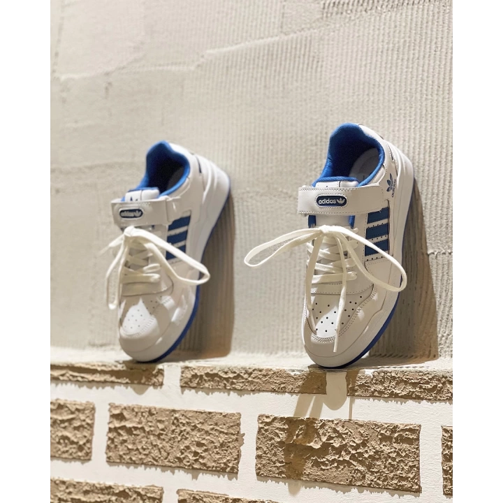 Adidas Forum Low Beyaz Mavi Cırt Detaylı