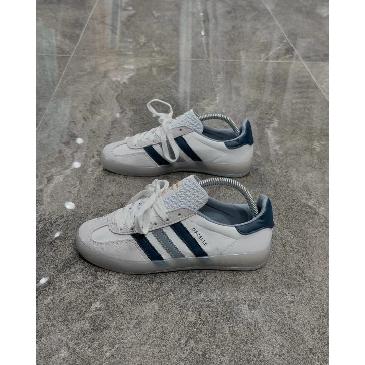 Adidas Gazelle Beyaz Gri SilikonTaban Detaylı Spor Ayakkabı