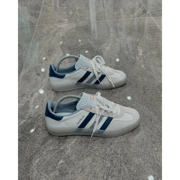 Adidas Gazelle Beyaz Gri SilikonTaban Detaylı Spor Ayakkabı