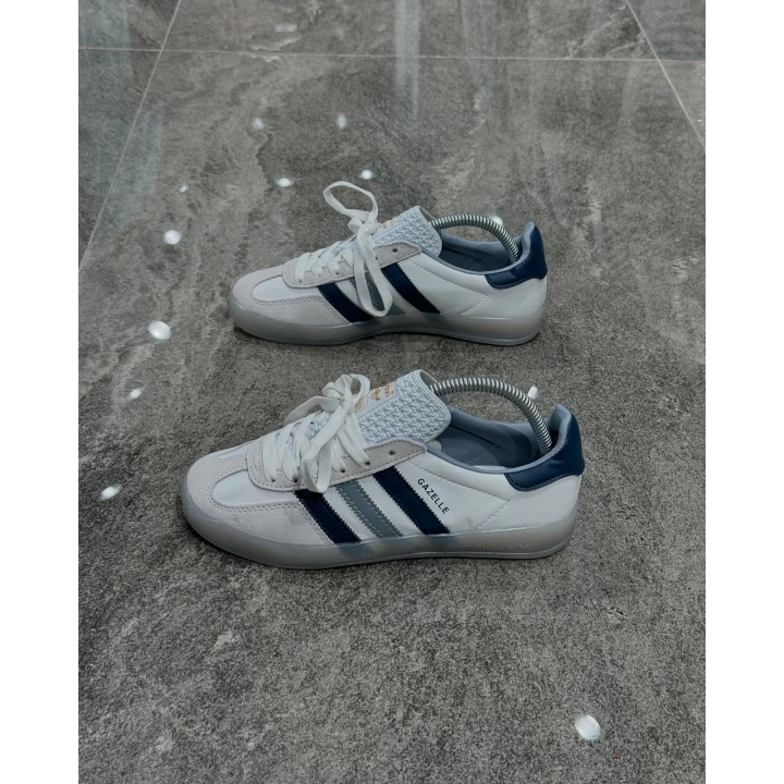 Adidas Gazelle Beyaz Gri SilikonTaban Detaylı Spor Ayakkabı