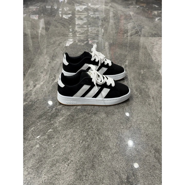 Adidas Grand Campus Siyah Beyaz Detaylı Spor Ayakkabı