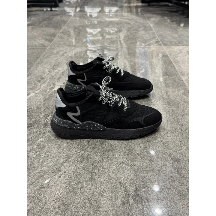 Adidas Jogger Siyah Beyaz Benekli Taban Detaylı