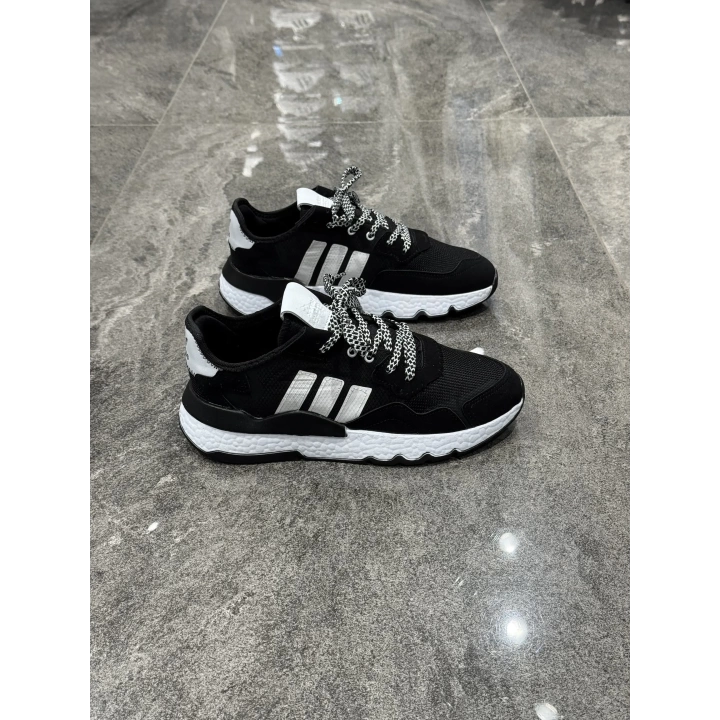 Adidas Jogger Siyah Beyaz Beyaz Taban Detaylı