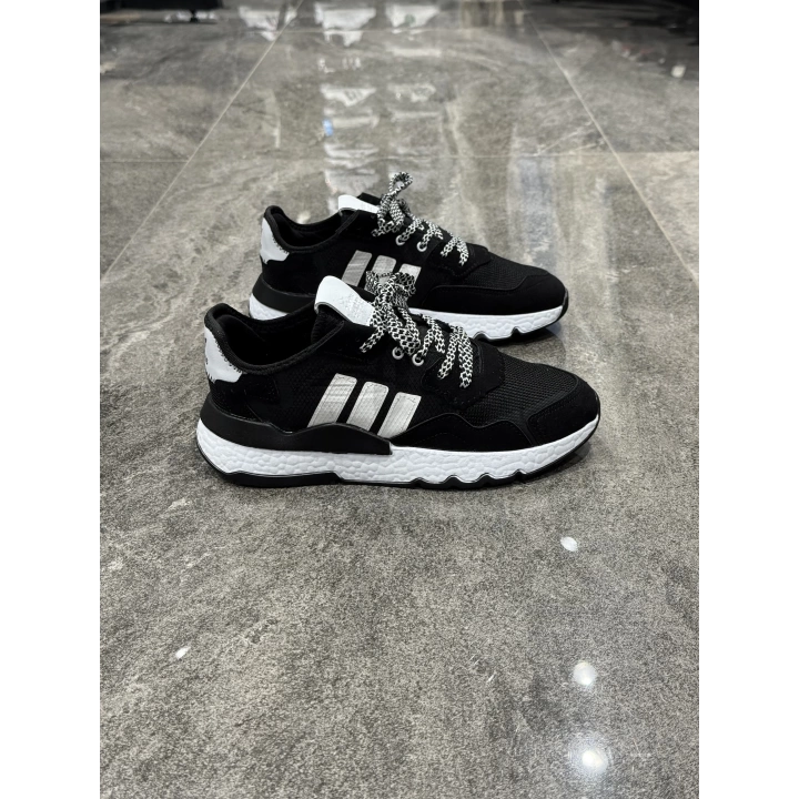 Adidas Jogger Siyah Beyaz Beyaz Taban Detaylı