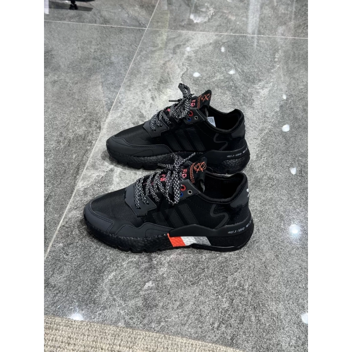 Adidas Nite Jogger Siyah Kırmızı Detaylı