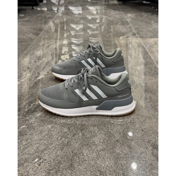 Adidas Ozelle Gri Beyaz Detaylı Spor Ayakkabı