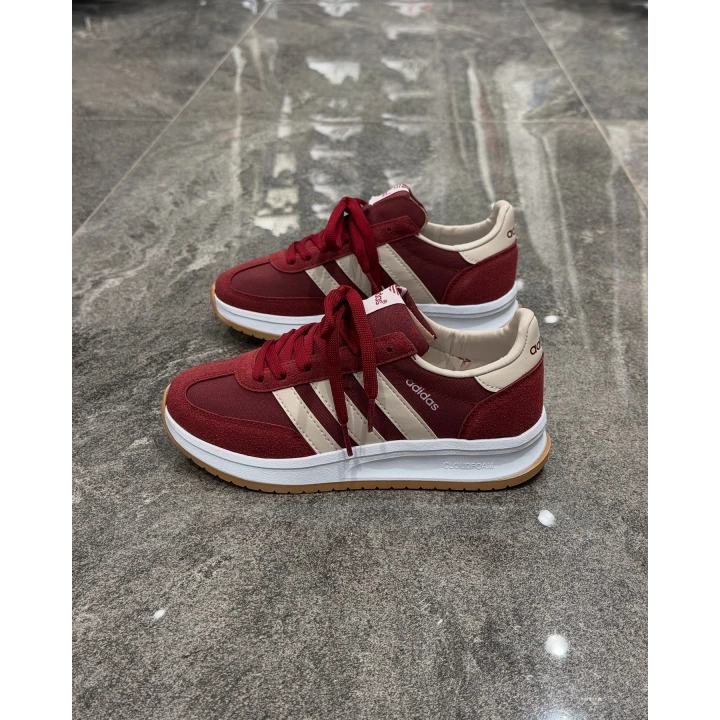 Adidas Run 72 Bordo Beyaz Detaylı Spor Ayakkabı