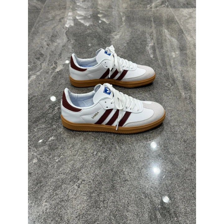 Adidas Samba Beyaz Bordo Spor Ayakkabı