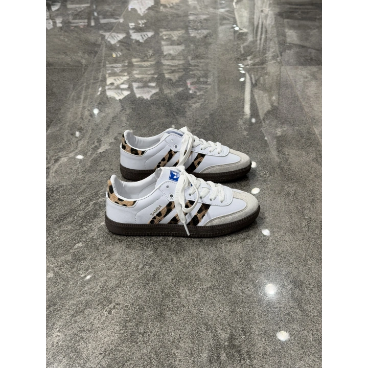 Adidas Samba Beyaz Leopar Detaylı Spor Ayakkabı