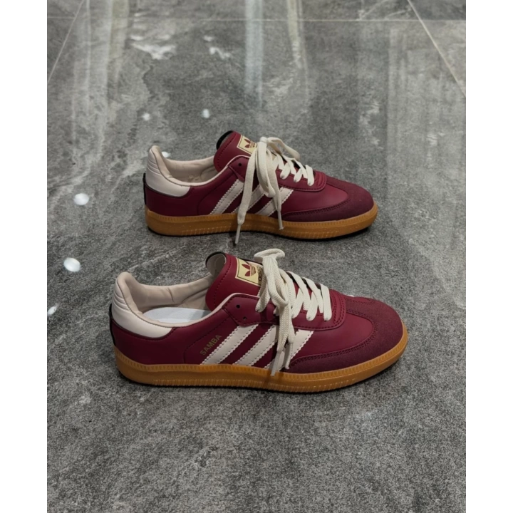 Adidas Samba Bordo Krem Detaylı Spor Ayakkabı