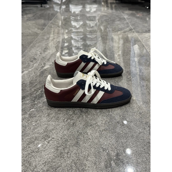 Adidas Samba Bordo Krem Lacivert Spor Ayakkabı