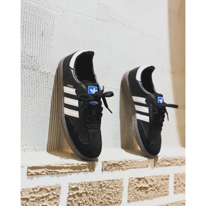 Adidas Samba Siyah Beyaz Süet Deri Detaylı