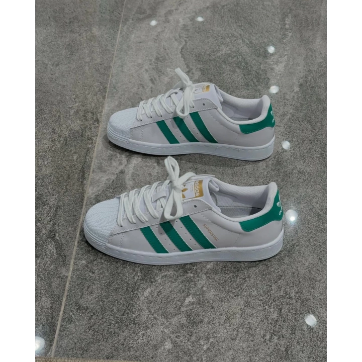 Adidas Süperstar Beyaz Reflektör Yeşil