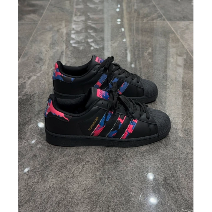 Adidas Süperstar Black Rose Blue Detaylı Spor Ayakkabı