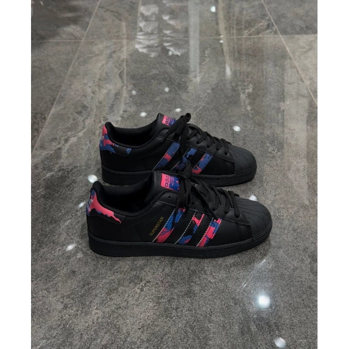Adidas Süperstar Black Rose Blue Detaylı Spor Ayakkabı
