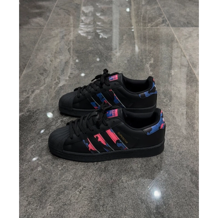 Adidas Süperstar Black Rose Blue Detaylı Spor Ayakkabı