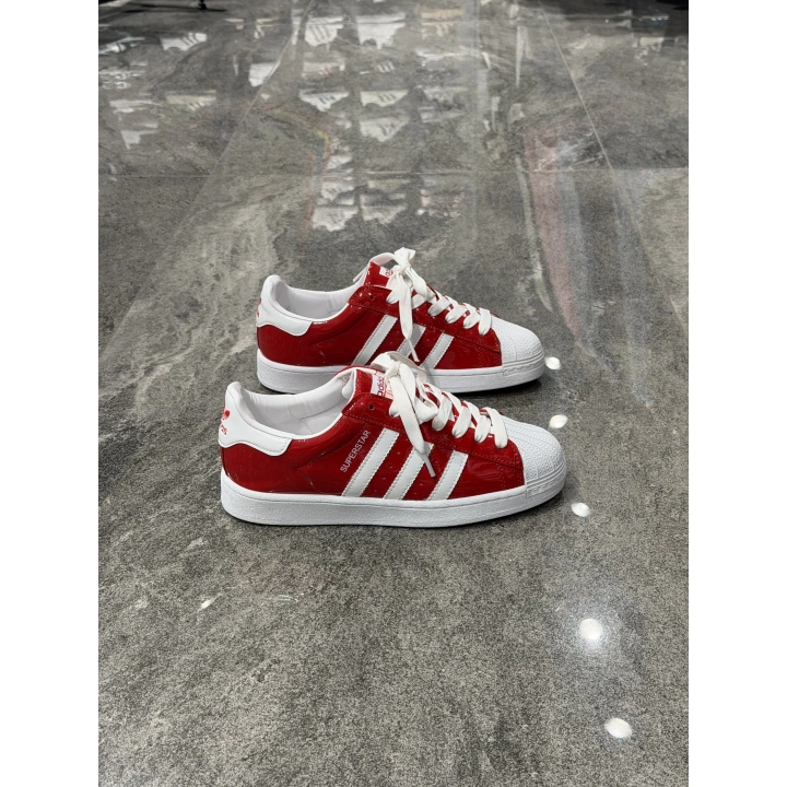 Adidas Süperstar Kırmızı Rugan