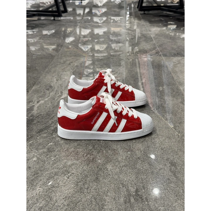 Adidas Süperstar Kırmızı Rugan