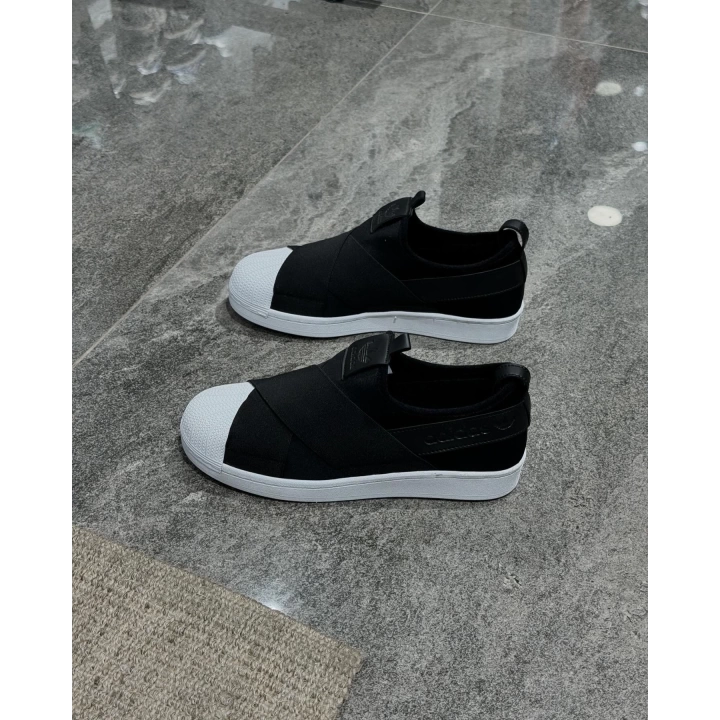 Adidas Süperstar Siyah-Beyaz Slip On