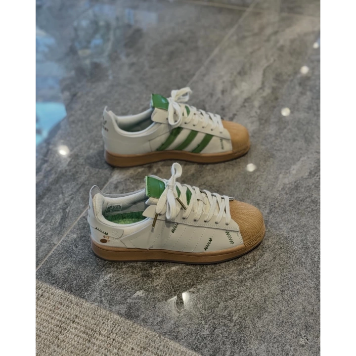 Adidas Süperstar Taba Gri Yeşil Detaylı