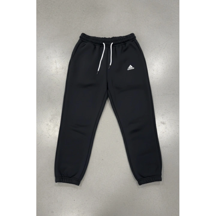 Adidas Üç İplik Şardonlu Siyah Eşofman