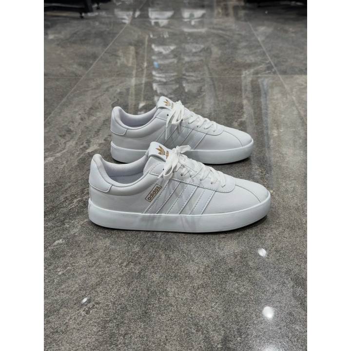 Adidas VL Court 2.0 Beyaz Beyaz Detaylı Spor Ayakkabı