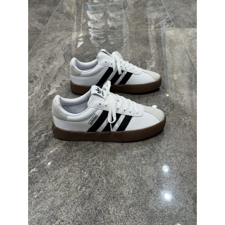 Adidas VL Court 2.0 Beyaz Siyah Kahve Taban
