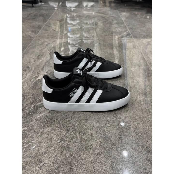 Adidas VL Court 2.0 Siyah Beyaz Detaylı Spor Ayakkabı